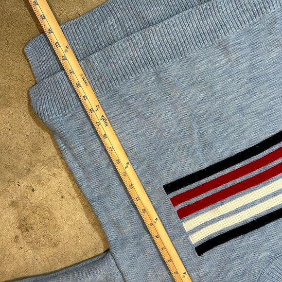 Tommy Hilfiger Women's Small Light Blue Acrylic Logo Sweater - Picture 6 of 7